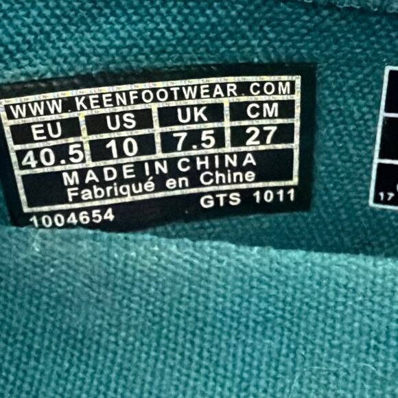 Keen Shoes Womens Size 10 Sienna Mary Jane Canvas Teal Slip On Flat - Picture 2 of 12